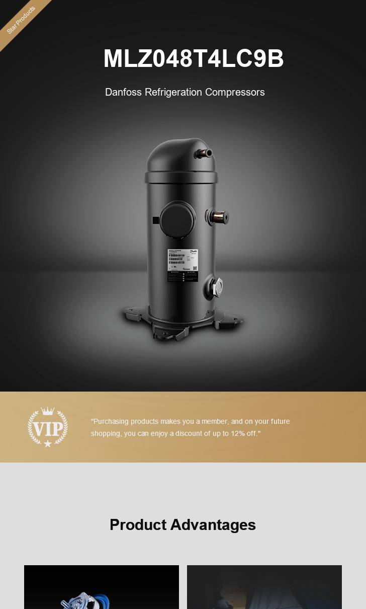 Danfoss Compressor MLZ048T4LC9B, technical parameters pdf, structure diagram